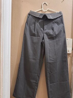 Forever 21 Charcoal Gray High-Waist Trousers